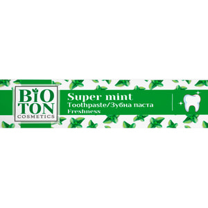 Зубная паста BIOTON (Биотон) Cosmetics Freshness (Косметикс Фрешнес) Супер мята 100 мл