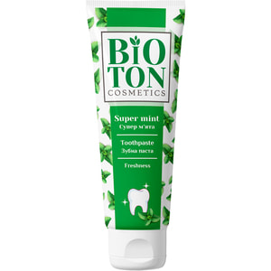 Зубная паста BIOTON (Биотон) Cosmetics Freshness (Косметикс Фрешнес) Супер мята 100 мл