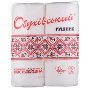 Рушники паперові ОБУХІВСЬКИЙ 2-шарові 2 рулони