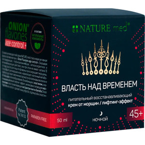 Крем для обличчя NATURE.med (Натур мед) живильно-відновлюючий від зморшок Влада над часом нічний 50 мл