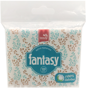 Ватні палочки FANTASY (Фентезі) косметичні в пакеті 100 шт