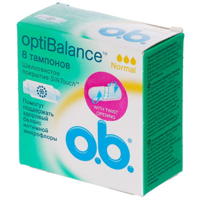 Тампоны O.B. (Оби) Opti Balance Normal (Опти баланс нормал) 8 шт