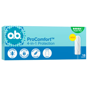Тампони гігієнічні жіночі O.B. (Обі) ProComfort Super Plus (ПроКомфорт Супер Плюс) 16 шт
