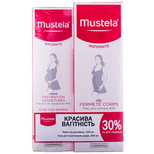 Набор MUSTELA (Мустела) Красивая беременность: крем от растяжек 150 мл + гель для подтяжки кожи 200 мл