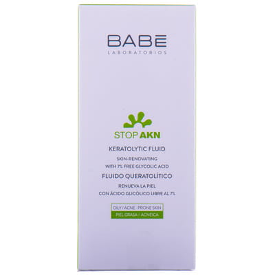 Флюїд для обличчя BABE LABORATORIOS (Бабе Лабораторіос) Stop Akn (Стоп Акн) для проблемної шкіри кератолітичний з гліколевою кислотою 30 мл