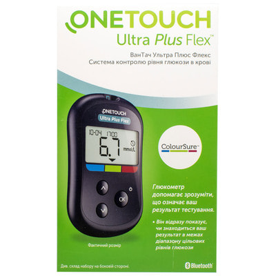 Система контроля уровня глюкозы в крови (глюкометр) One Touch Ultra Plus Flex (Ван Тач Ультра Плюс Флекс) 1 шт