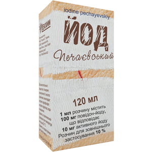 Йод печаевский р-р 10% банка 120мл