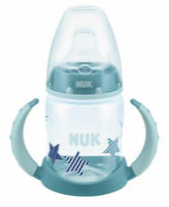 Бутылочка обучающая NUK (Нук) First Choice с силиконовой насадкой для питья и съемными ручками 150 мл