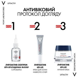 Засіб для обличчя VICHY (Віши Ліфтактив нічний проти зморшок для підвищення пружності шкіри 50 мл