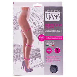 Колготки антиварикозні TIANA 800 (Тіана) 13-15 мм рт ст 70 den розмір 6 чорні