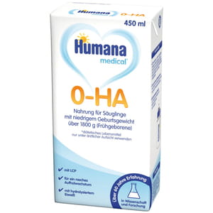 Смесь детская HUMANA (Хумана) 0-HA жидкая с рождения гипоаллергенная с LC PUFA 450 мл