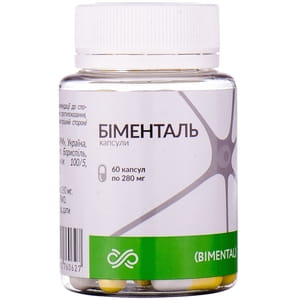 Бименталь капсулы по 280 мг для улучшения работы головного мозга флакон 60 шт