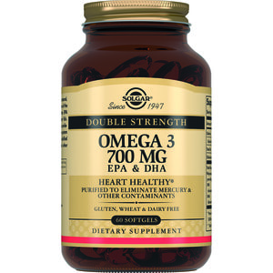 Омега-3 подвійний ЕПК, ДГК SOLGAR (Солгар) капсули по 700 мг флакон 60 шт