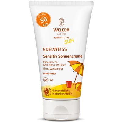 Крем для тела WELEDA (Веледа) Эдельвейс солнцезащитный SPF 50 для чувствительной кожи для младенцев и детей, без аромата 50 мл