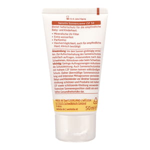 Крем для тіла WELEDA (Веледа) Едельвейс сонцезахисний SPF 50 для чутливої шкіри для немовлят і дітей, без аромата 50 мл