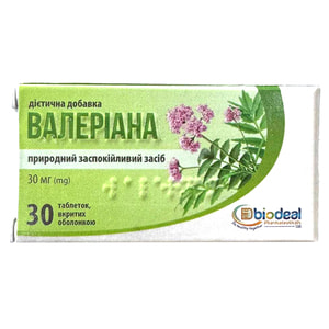 Валериана табл. п/о 30мг №30