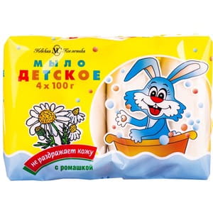 Мило дитяче Нівська косметика з екстрактом ромашки по 100 г 4 шт