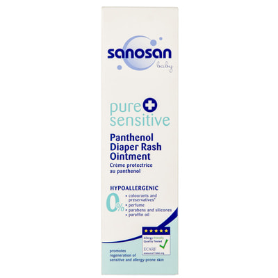 Крем дитячий SANOSAN Pure & Sensitive (Саносан Пьр енд Сенситив) від попрілостей з пантенолом гіпоалергенний 100 мл