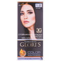 Крем-краска для волос GLORIS (Глорис) цвет 1.2 Черный на 2 применения: крем-краска 25 мл + окислитель 25 мл + шампунь 15 мл + маска 15 мл