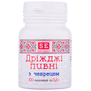 Дріжджі пивні з чебрецем таблетки по 0,5 г флакон 100 шт Фармаком