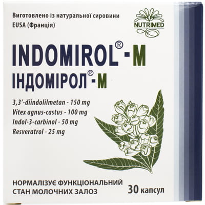 Індомірол-М капсули для нормалізації гормонального балансу у жінок упаковка 30 шт