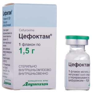 Цефоктам пор. д/р-ра д/ин. 1,5г фл. №1