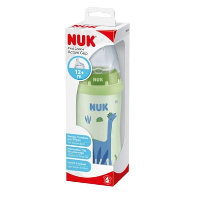 Поильник детский NUK (Нук) First Choice Первый выбор Active Cup (Актив кап) с насадкой для питья из силикона с 12-ти месяцев 300 мл