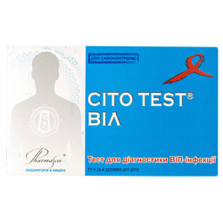 Тест CITO TEST (Ціто тест) ВІЧ для діагностики ВІЛ-інфекції для самоконтролю 1 шт