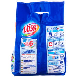 Порошок стиральный LOSK (Лоск) автомат Горное озеро на 10 циклов стирки 1,5 кг