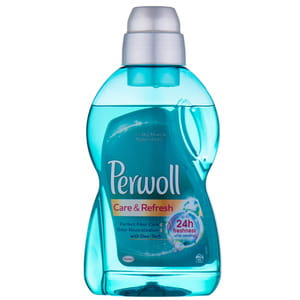 Средство для стирки жидкое PERWOLL (Перволь) для деликатных тканей Уход и освежающий эффект 900 мл