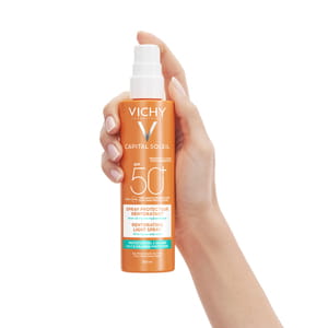 Спрей для обличчя та тіла VICHY (Віші) Капіталь Солей сонцезахисний водостійкий з гіалуроновою кислотою захист від солі та хлора SPF 50+ 200 мл