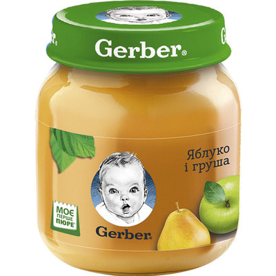 Пюре фруктовое детское NESTLE GERBER (Нестле Гербер) Яблоко и груша 130 г