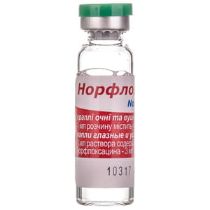 Норфлоксацин кап. глаз./уш. 3мг/мл фл. 5мл