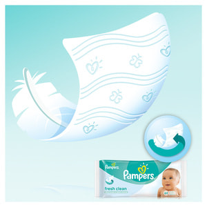 Салфетки влажные детские PAMPERS (Памперс) Baby Fresh Clean Duo (Бэби фреш клин дуо) 2 упаковки по 64 шт