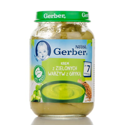 Суп-пюре детское NESTLE GERBER (Нестле Гербер) с зелеными овощами и гречкой с 7 месяцев 190 г