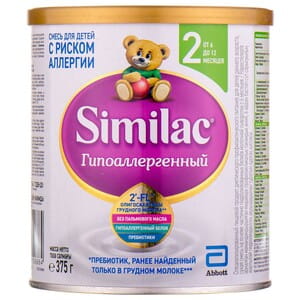 Смесь молочная детская SIMILAC (Симилак) Гипоаллергенный 2 с 6 до 12 месяцев 375 г