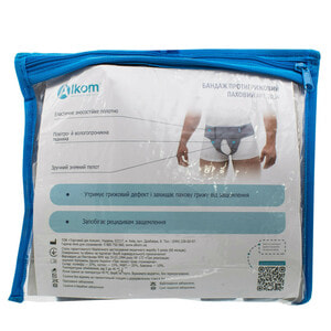 Бандаж протигрижовий паховий Торговий Дім Алком модель 2034 універсальний розмір 4 сірий