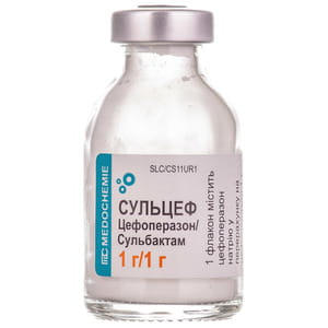 Сульцеф пор. д/р-ра д/ин. 1г/1г фл. №1