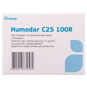 Хумодар К25 100Р сусп. д/ин. 100МЕ/мл картр. 3мл №5