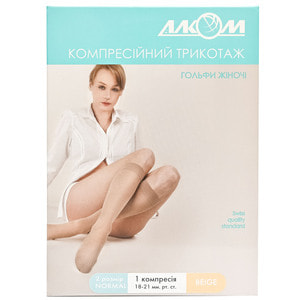 Гольфи жіночі компресійні 1 клас компресії Торговий Дім Алком 5011 бежеві розмір 2