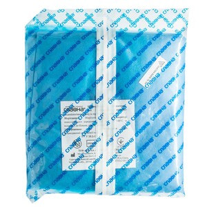 Халат медицинский защитный комбинированный стерильный на завязках размер 50-52 L длина 130 см тип Б Славна