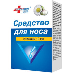 Краплі назальні Апіфарм для попередження набряку слизової носу при переохолодженні та нежиті флакон 10 мл