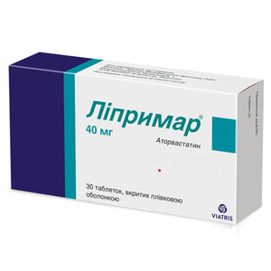 Ліпримар табл. в/о 40мг №30