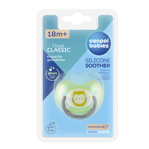 Пустышка силиконовая CANPOL (Канпол) артикул 22/502 анатомическая от 18 месяцев Night dreams (Найт дримс) 1 шт