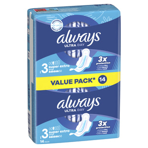 Прокладки гігієнічні жіночі ALWAYS (Олвейс) Ultra Day&Night Single (Дей Найт Сінгл) Duo ультратонкі ароматизовані 14 шт