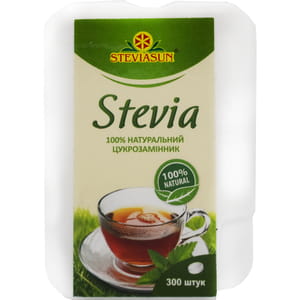 Таблетки широкого спектра действия из листа стевии Стевиясан флакон с дозатором 300 шт