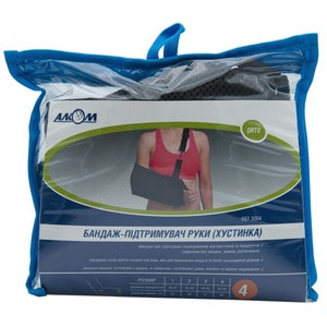 Бандаж-поддерживатель руки Торговый Дом Алком модель 3004 косыночная повязка (косынка) цвет черный размер 4