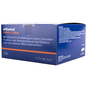 Ортомол Джуниор С плюс (Orthomol junior С plus) для поднятия иммунитета таблетки жевательные вкус апельсина с витамином С, Д, цинком на курс 30 дней