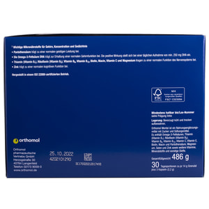 Ортомол Ментал (Orthomol Mental) витаминный комплекс для повышения концентрации внимания и памяти капсулы + порошок на курс приема 30 дней