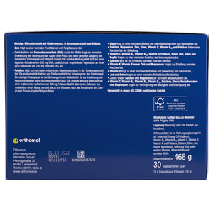 Ортомол Натал (Orthomol Natal) витаминный комплекс для беременных и кормящих грудью женщин капсулы + порошок на курс 30 дней с витамином С, Д, цинком